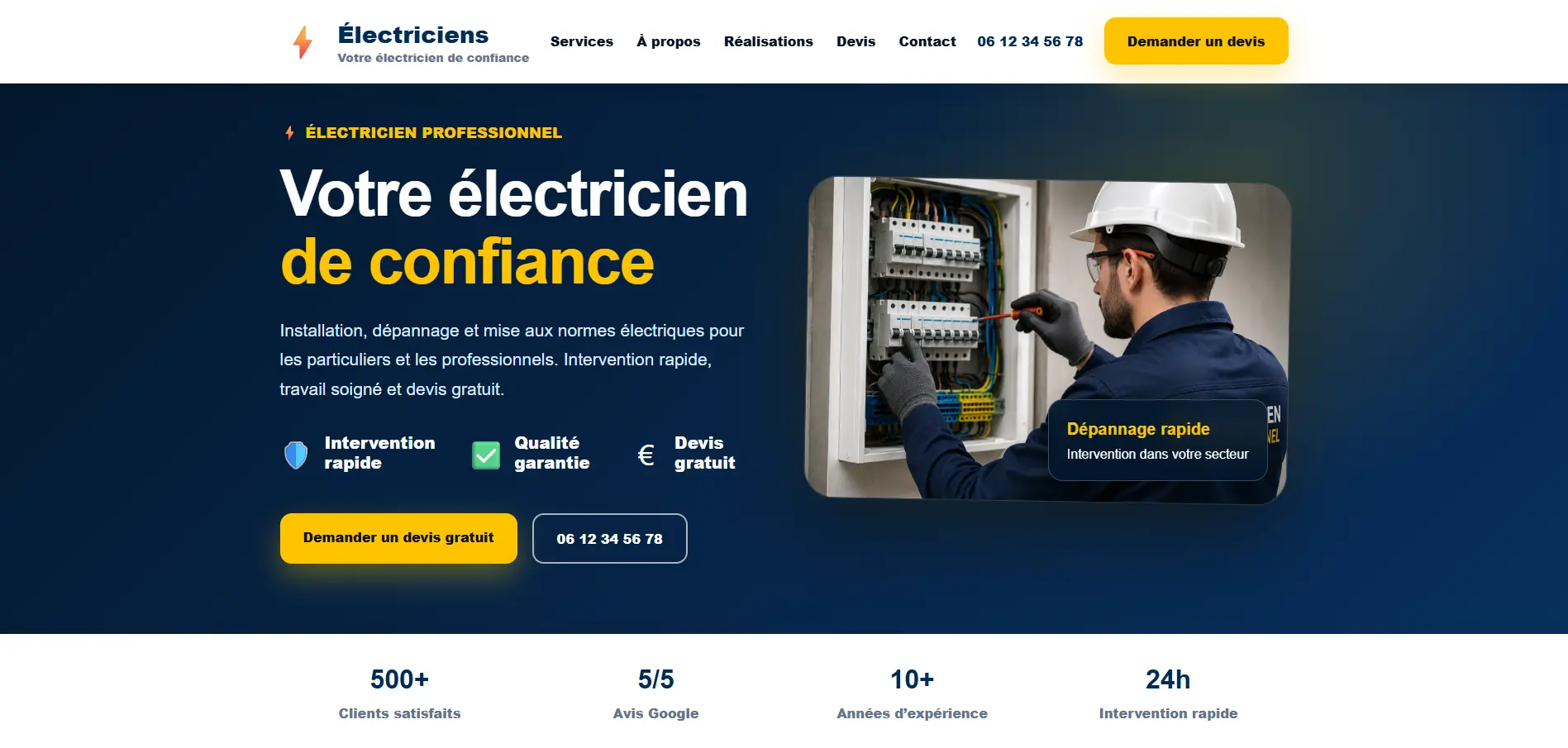 Exemple Électriciens