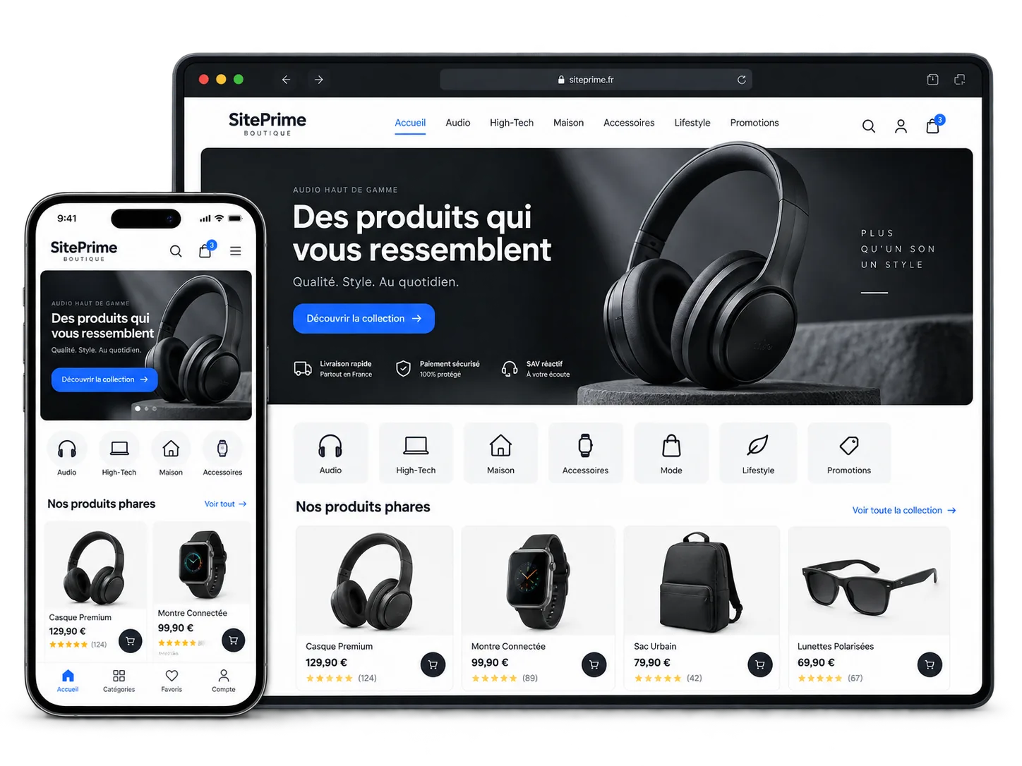 Aperçu de Boutique en ligne